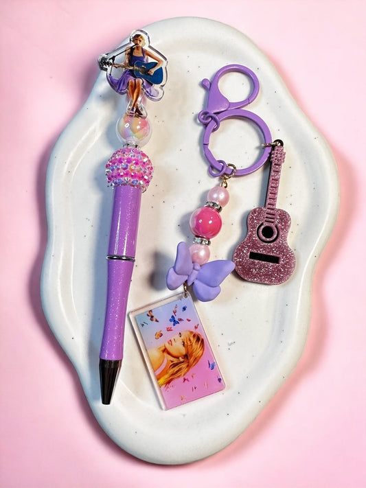 Swiftie Pen And Keychain/Charm Set - Envoga Handbagspens