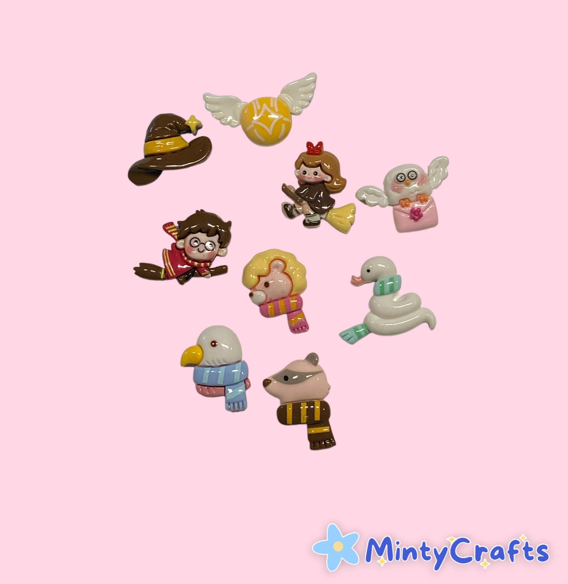 Wizard Kids Charm Mix 9 pcs - Envoga HandbagsFlatback Charms