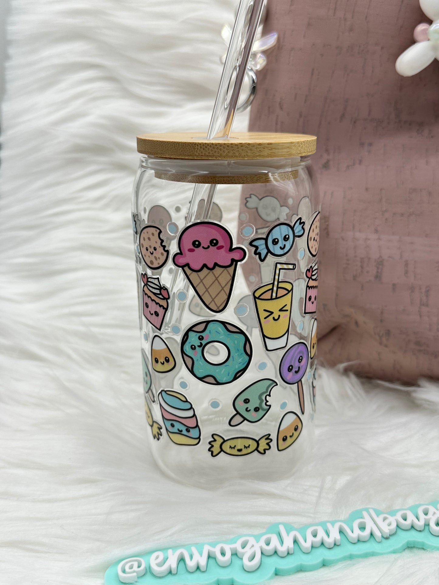 Candy Pop Kawaii Glass Can Beverage Cup