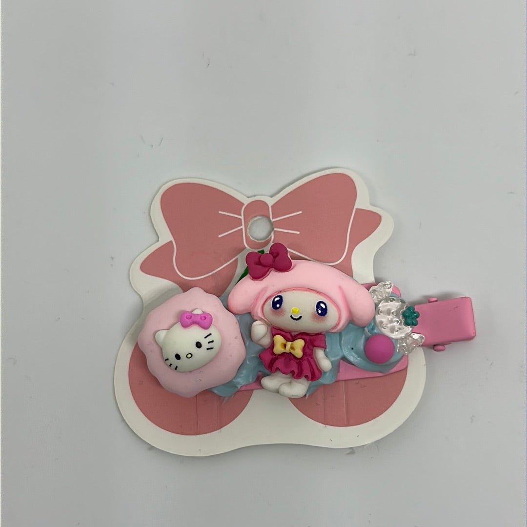 Hair clips, Kawaii style, cream glue, accessories, one - of - a - kind - Envoga Handbags