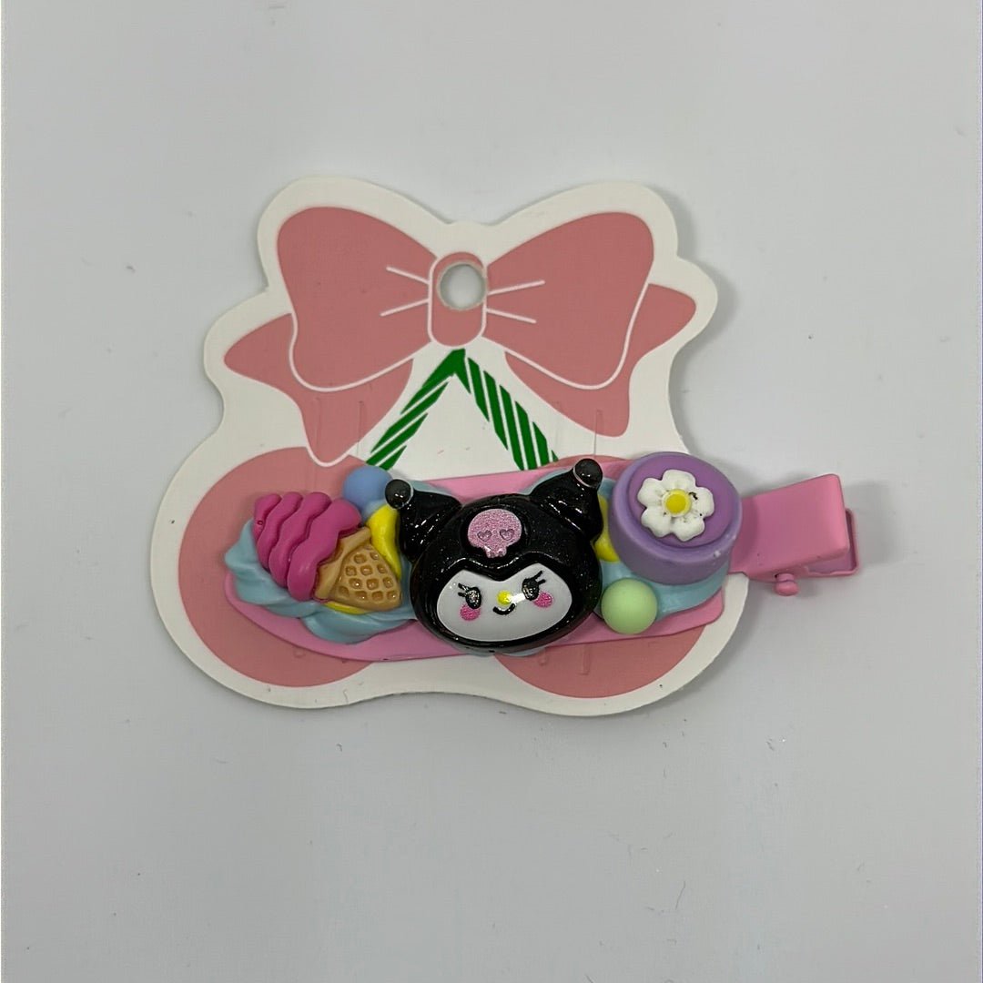 Hair clips, Kawaii style, cream glue, accessories, one - of - a - kind - Envoga Handbags