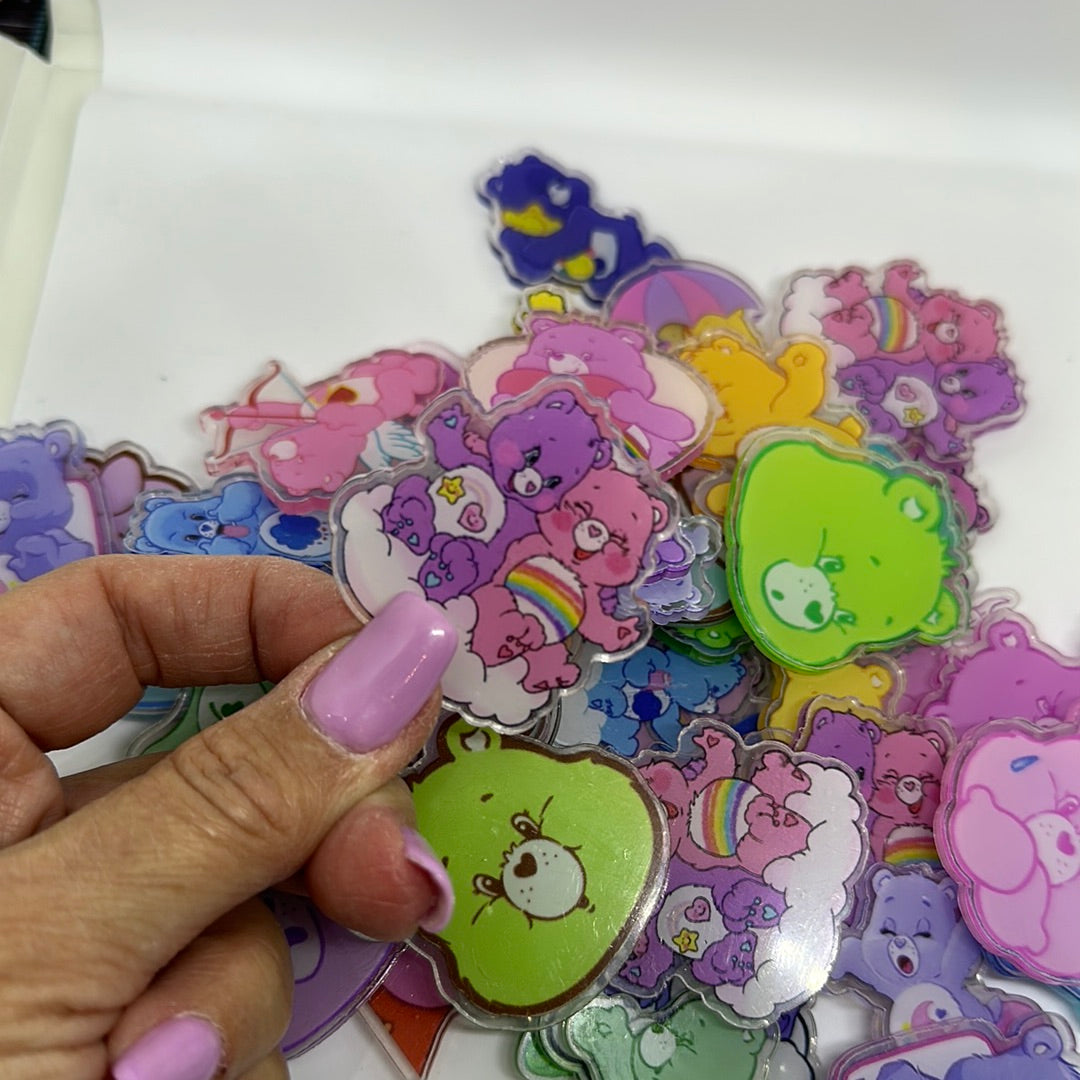 Acrylic Charms for DIY | Care-bears Theme | 10 pieces